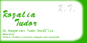 rozalia tudor business card